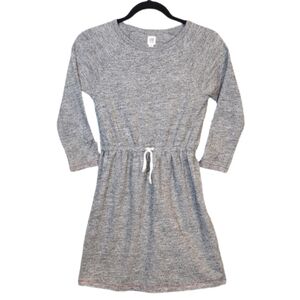 Gap Kids Marled Knit Dress Long Sleeve Athleisure Heather Grey Girls Size Large